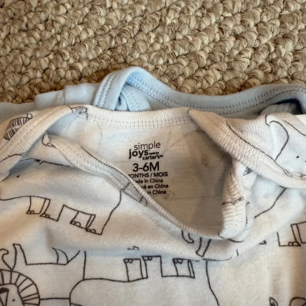 Baby Bodysuits Size 3-6M Wonder Nation‎ Carter's Child of Mine Lot Short Sleeve